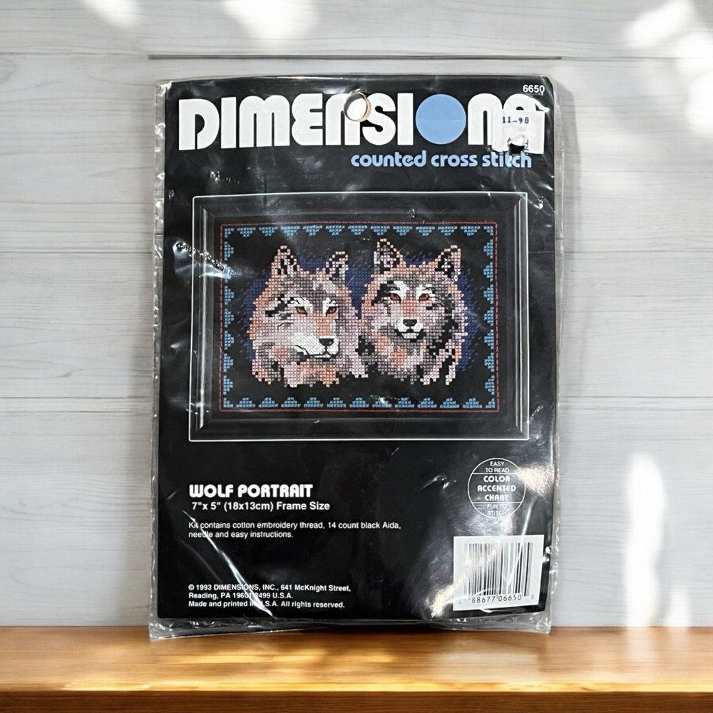 NWT Dimensions Wolf Portrait Counted Cross Stitch Kit